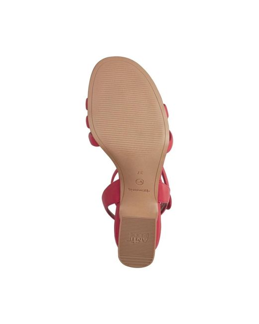 Tamaris Pink Rosa elegante flache sandalen