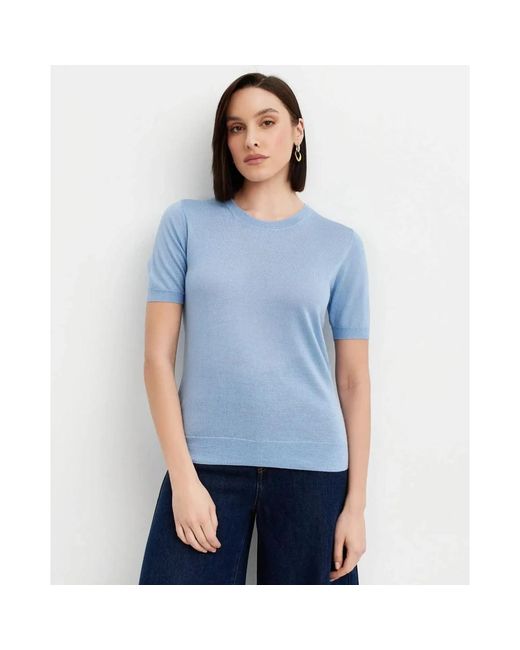 P.A.R.O.S.H. Blue Blauer Rundhalspullover