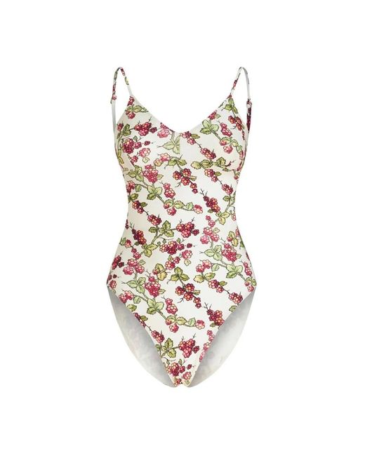 Etro Badmode ,Veelkleurig ,Berries Print One-Piece Badpak in het Multicolor