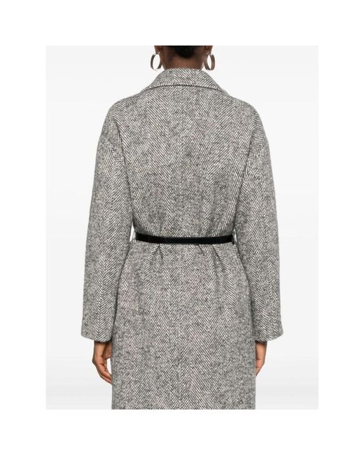 Liu Jo Gray Single-Breasted Coats