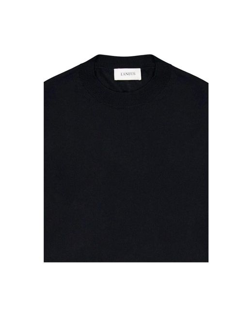Round-Neck Knitwear Laneus de hombre de color Black
