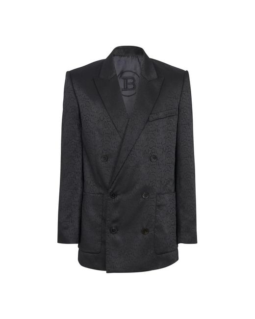 Balmain Python-jacquard-blazer in Black für Herren