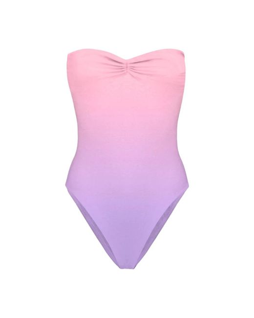 Mc2 Saint Barth Badmode ,Veelkleurig Badpak Met Lange Mouwen Verloop in het Purple