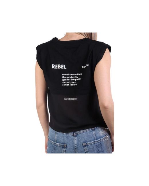 Patrizia Pepe Black Sleeveless Tops
