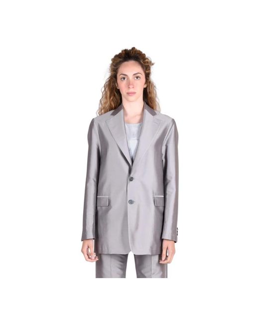 Elegante blazer in tessuto misto cotone di Barena in Gray