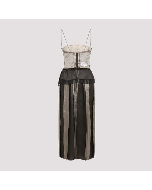 Maison Margiela Metallic Silk Midi Dress
