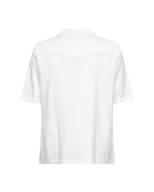 Brunello Cucinelli White Short Sleeve Shirts for men