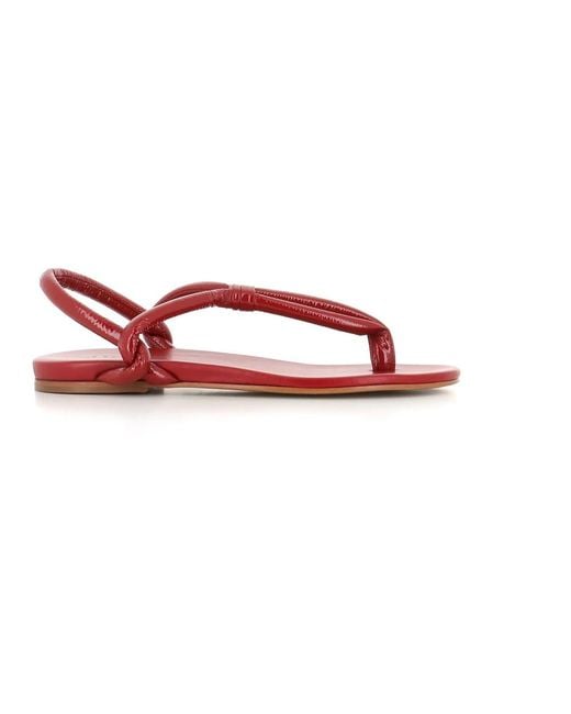 Roberto Del Carlo Red Flat Sandals