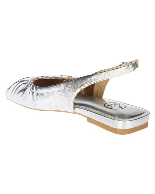 Ash Metallic Ballerinas