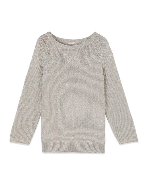 Oltre Lurex Gebreide Trui in het Gray