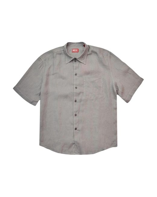 DIESEL Gray Short Sleeve Shirts for men