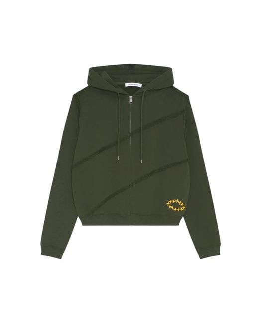 Etudes Studio Hoodies & Sweatvesten ,Groen ,Katoen Hoodie Met Ritssluiting in het Green voor heren
