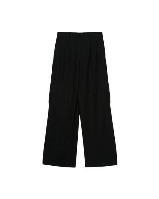 Harris Wharf London Black Wide Trousers