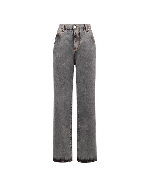 Etro Straight-Leg Jeans in het Gray
