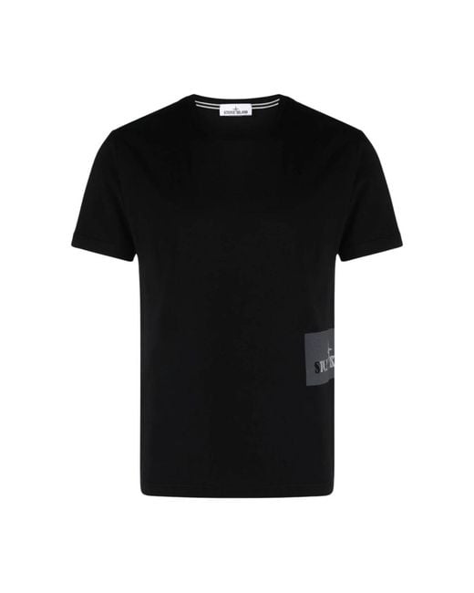 Stone Island Lässiges baumwoll-t-shirt in Black für Herren
