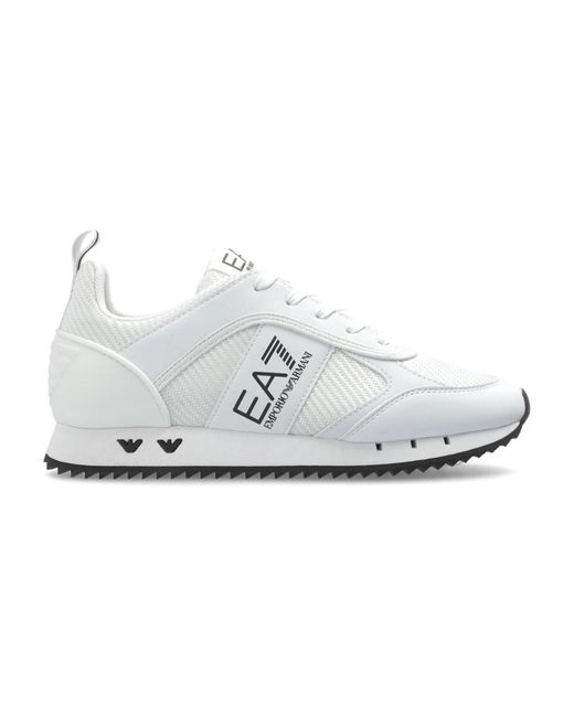 EA7 Schoenen ,Wit ,Sportschoenen Met Logo in het White