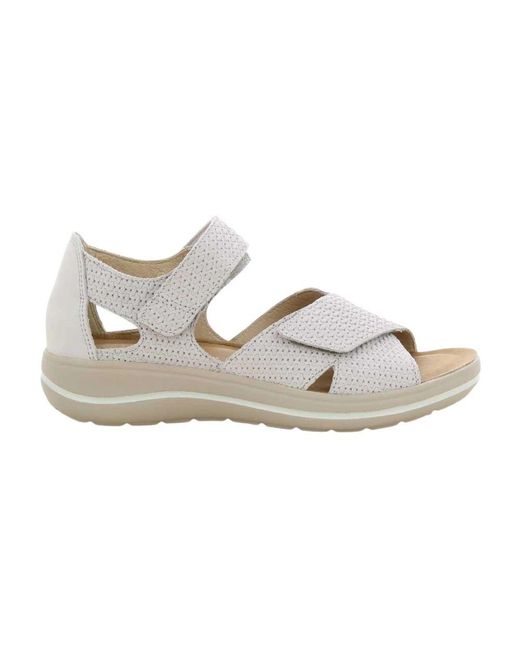 Flat Sandals Hartjes en coloris White