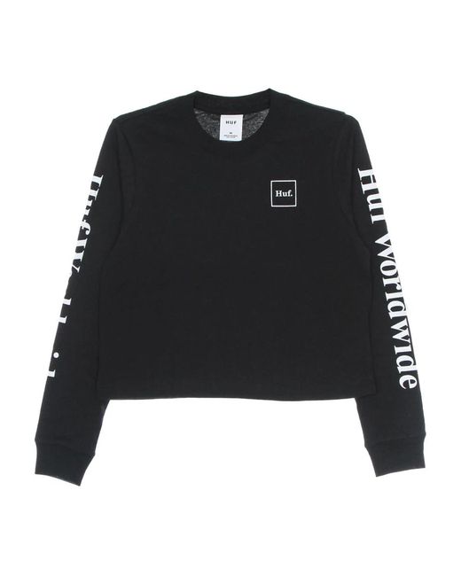 Huf Black Long Sleeve Tops