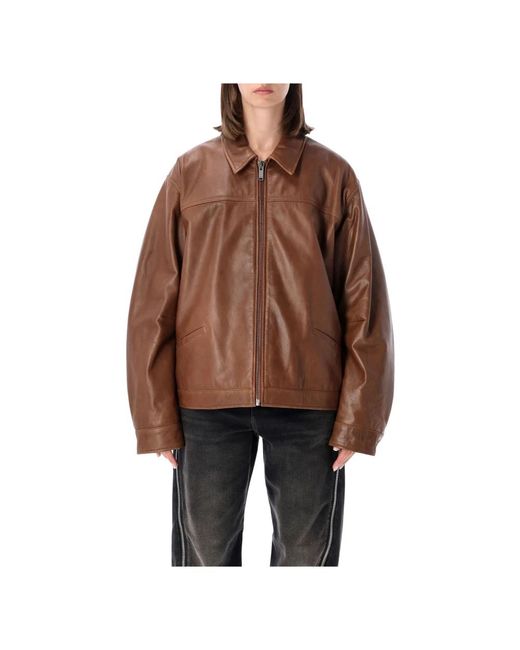 Haikure Brown Leather Jackets