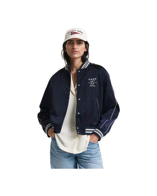 Gant Blue Bomber Jackets for men