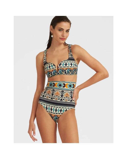 LaDoubleJ Barbarella Omkeerbare Bikinitop in het Multicolor