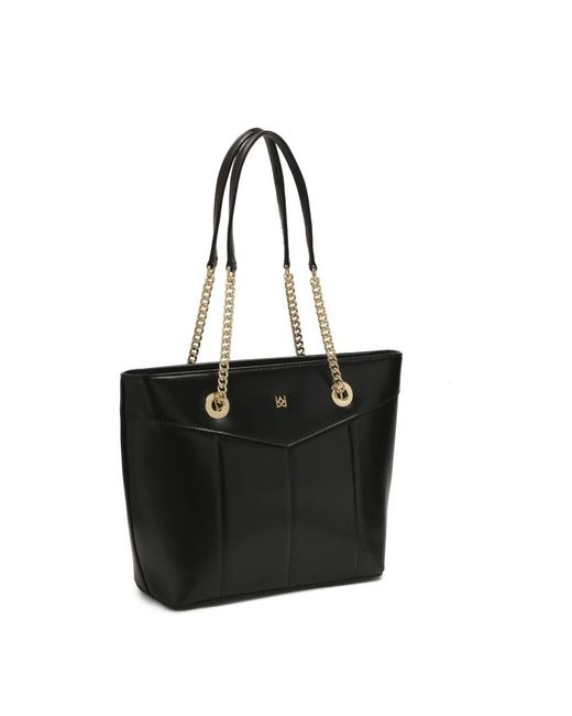 Kazar Black Schwarze Handtasche Mit Langen Schultergriffen