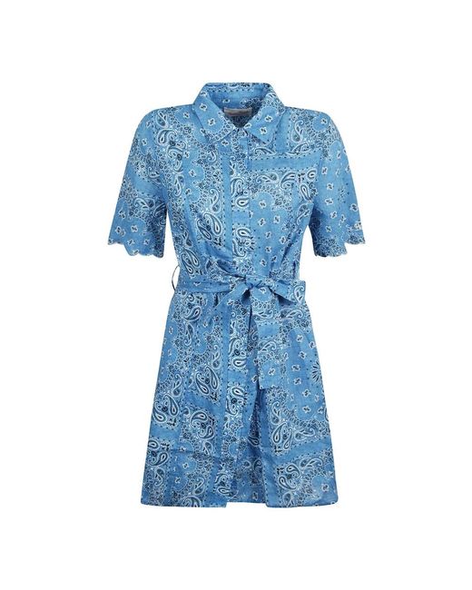 Mc2 Saint Barth Blue Shirt Dresses