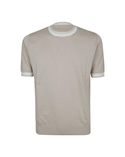 Eleventy Gray Round-Neck Knitwear for men