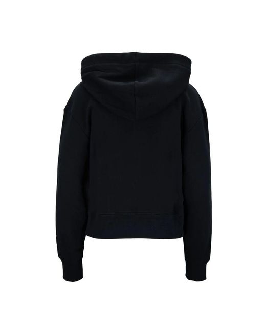 Versace Black Kapuzen-sweatshirt mit reißverschluss und markendetails