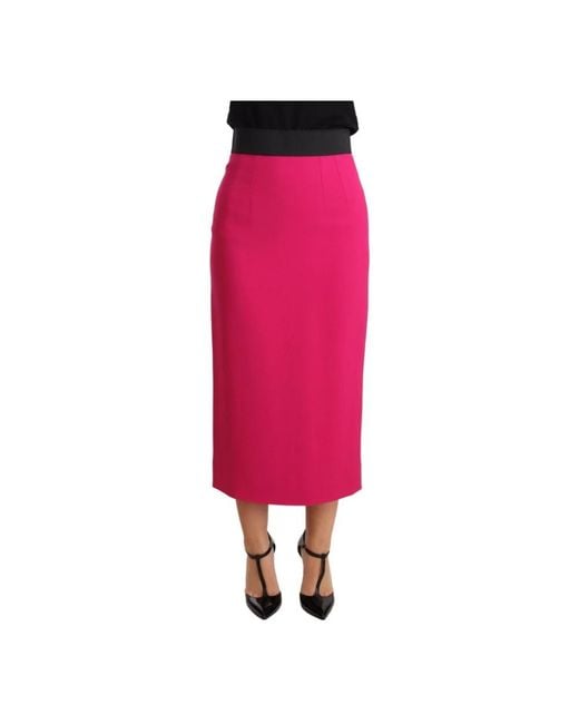 Dolce & Gabbana Pink Pencil Skirts