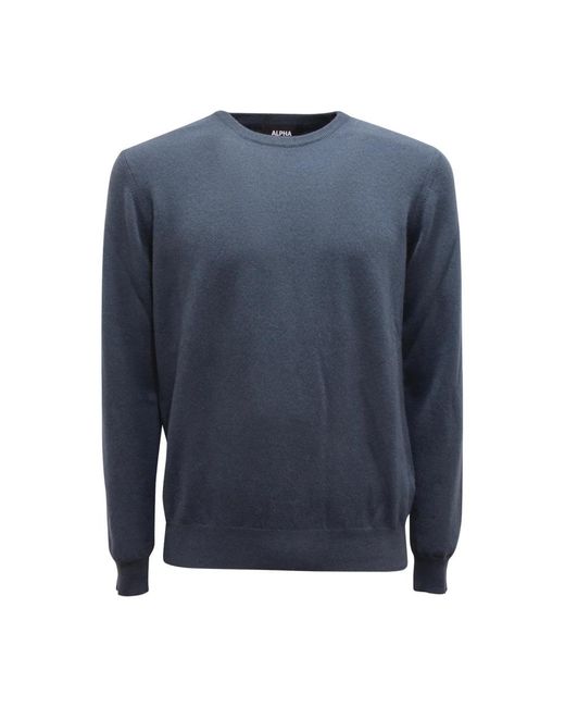 Alpha Studio Cashmere Knitwear in het Blue voor heren