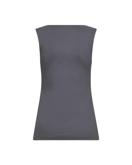 Blanca Vita Gray Sleeveless Tops
