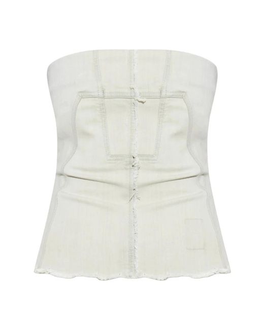 Rick Owens Natural Sleeveless Tops