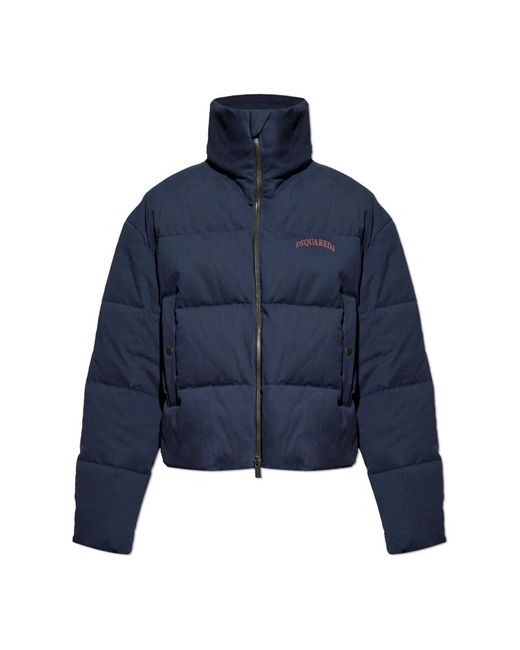 DSquared² Jassen ,Blauw ,Katoen Pufferjack Met Logo in het Blue voor heren