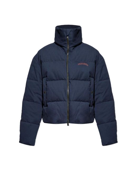 DSquared² Jassen ,Blauw ,Katoen Pufferjack Met Logo in het Blue voor heren