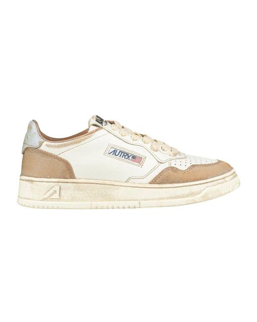 Autry White Vintage Leder Sneakers Super Modell