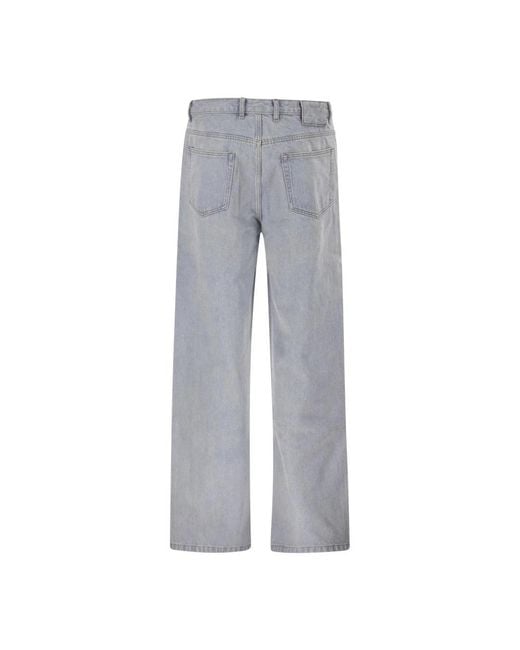 A.P.C. Gray Wide Jeans for men
