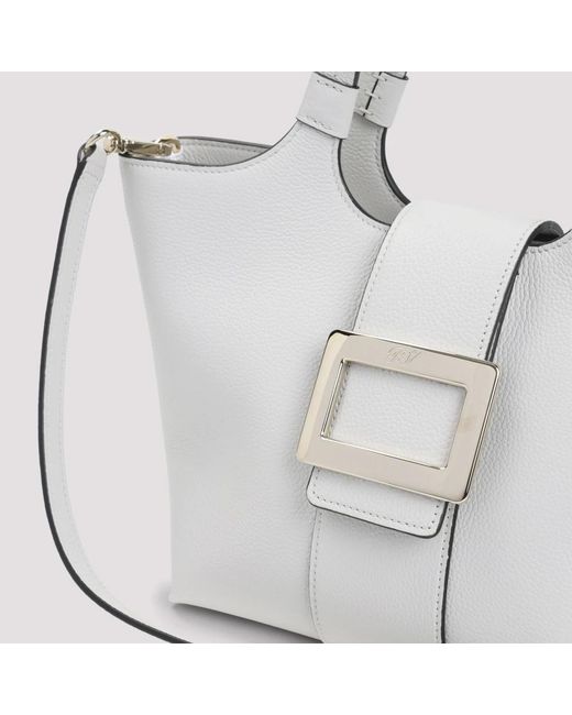 Roger Vivier White Shopping Bags