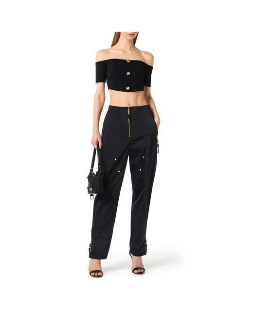 Elisabetta Franchi Black Sleeveless Tops