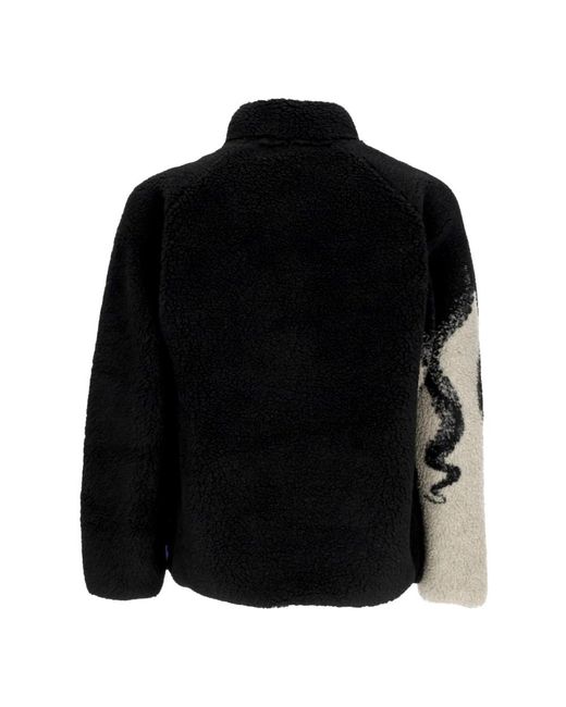 Octopus Black Faux Fur & Shearling Jackets for men