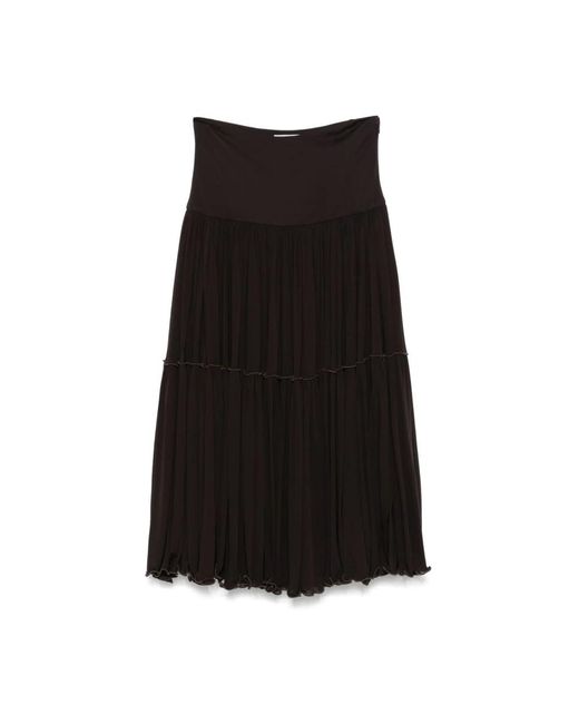 Jil Sander Black Brauner A-Linienrock