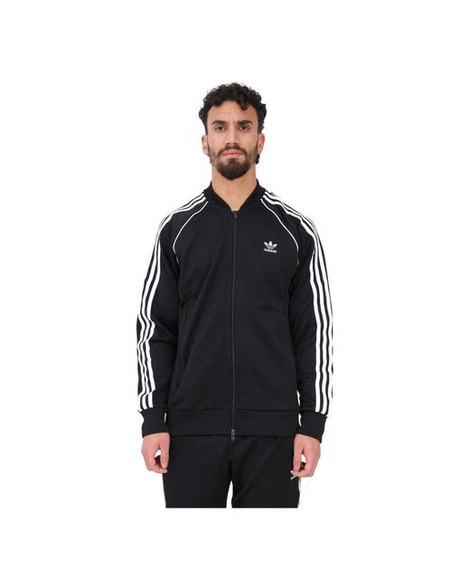 Adidas Sweatshirt mit Reißverschluss in Black für Herren