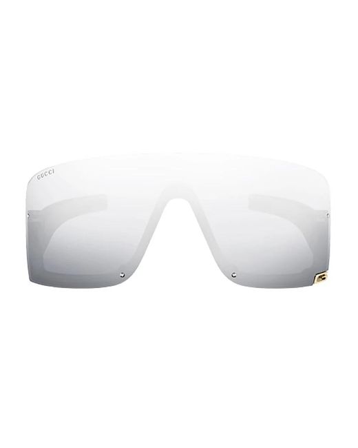 Gucci White Graue sonnenbrille für frauen