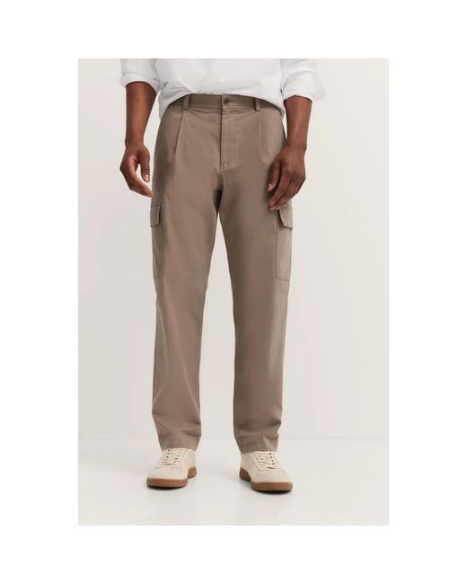 Bugatti Broeken ,Bruin ,Katoen Cargo Broek Tapered Fit Met Zachte Touch in het Brown voor heren