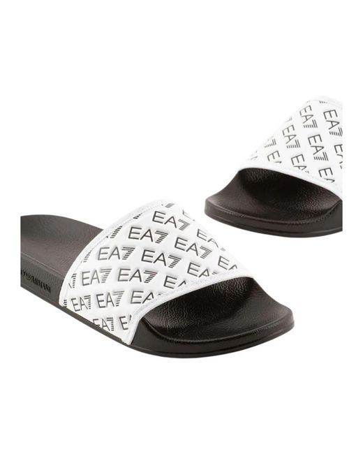 EA7 Weiße Flip-Flops & Slider in White für Herren