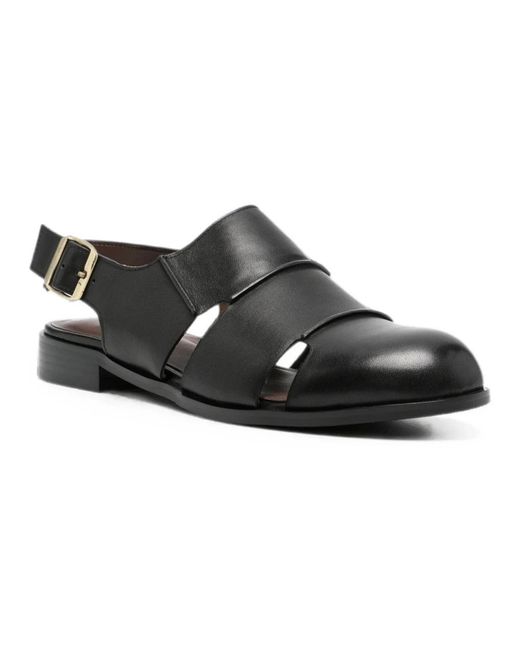 ADRIANNA FERETTI Black Flat Sandals