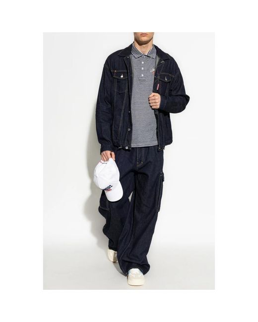 DSquared² Jassen ,Blauw ,Denim Denim Jack Capsule Summer Lovers in het Blue voor heren