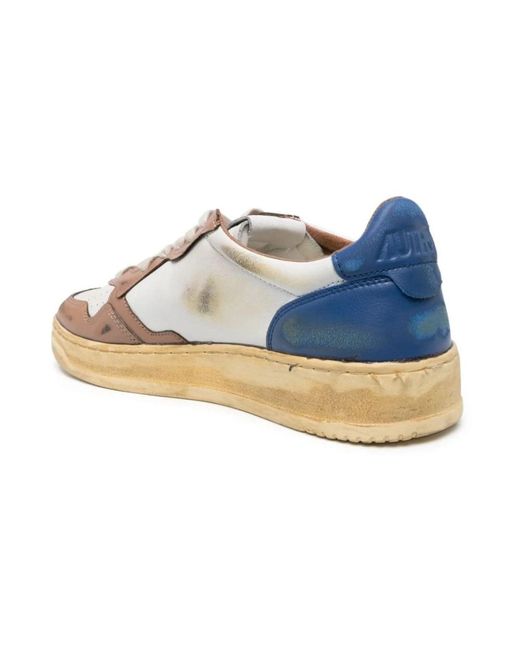 Autry Vintage weiße sneakers mit blauem absatz in White für Herren