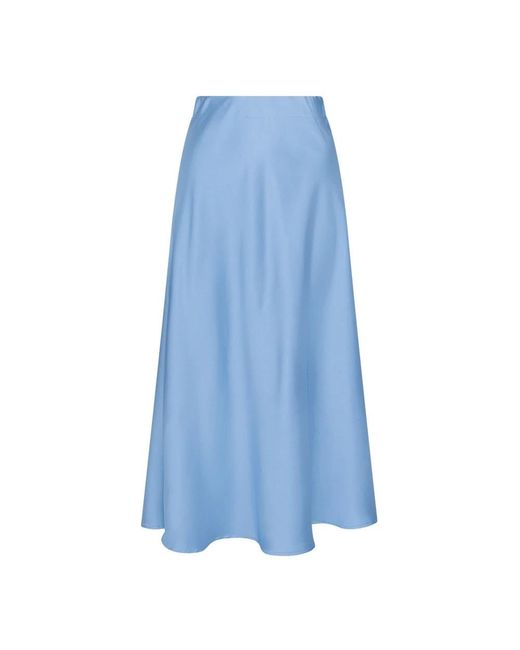 Neo Noir Blue Midi Skirts