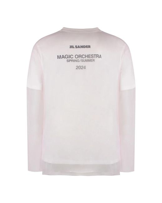 Jil Sander White Long Sleeve Tops for men